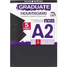 Daler Rowney Graduate Mount Board A2 Black 5 Pack