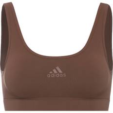 Adidas Bruna BH:ar adidas BOS Smart Micro 720 Seamless Lounge Bra - Darkbrown
