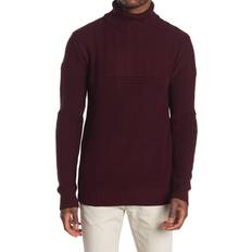 XRay Men's Ribbed Turtleneck Sweater Burgundy