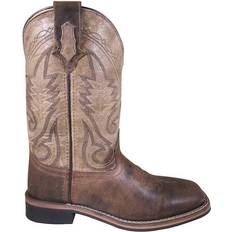 Smoky Mountain Boots Tracie Leather Cowboy - Brown Waxed Dist/Brown Marble