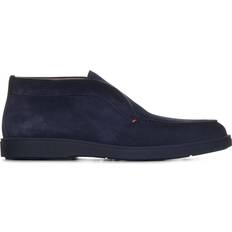 Blå Ørkenstøvler Santoni Slip-On Ankelstøvler med Rund Tå - Blå