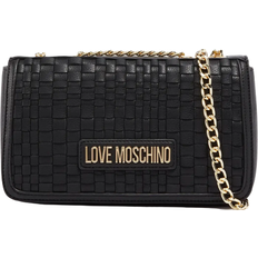 Love Moschino Chain Woven Shoulder Bag - Black