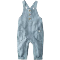 Organic/Recycled Materials Jumpsuits Carter's Baby Organic Cotton Gauze Overalls - Blue Creek