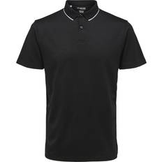 Selected Short Sleeved Coolmax Polo Shirt - Black