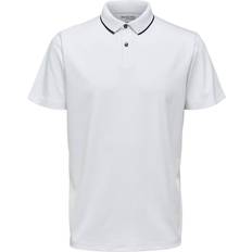 Selected Short Sleeved Coolmax Polo Shirt - Bright White