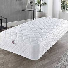 Single Beds - White Spring Mattress Aspire Double Comfort Eco Single Coil Spring Matress 90x190cm