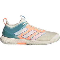 Beige - Men Racket Sport Shoes Adidas Adizero Ubersonic 4 M - Off White/Cloud White/Beam Orange