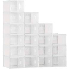 Stackable Furniture Homcom Stackable Clear Shoe Rack 35x19cm 18pcs