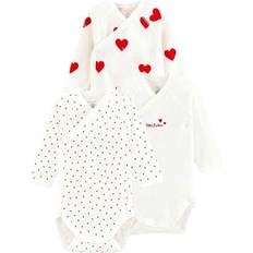 Baby Heart Wrap Bodysuit 2-pack - White/Red (A00AZ00000)