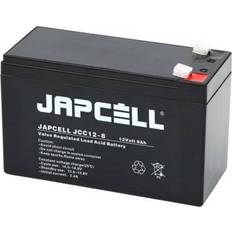 Batteri 12v 8 ah Japcell JCC12-8 12V 8Ah AGM batteri Forbrugsbatteri