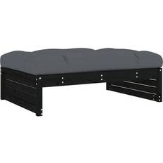 Sgabelli da Esterno vidaXL Poggiapiedi Da Giardino 120x80 cm Legno Massello di Pino Nero