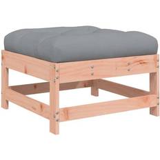 Legno Sgabelli da Esterno vidaXL Poggiapiedi Da Giardino Con Cuscino Legno Massello di Douglas MXL 83162