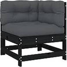 Schwarz Modulsofas vidaXL Corner Modular Sofa