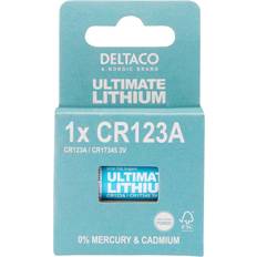 Deltaco Ultimate Lithium battery, 3V, CR123A, [Leveranstid: 4-5 vardagar]