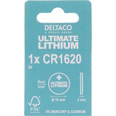 Deltaco Ultimate Lithium battery, 3V, CR1620 button