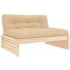 Holz Modulsofas vidaXL Mittelsofa 120x80 cm Massivholz Kiefer Braun Modulsofa