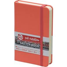 Røde Papir Talens Art Creations Sketchbook Coral Red 9x14cm 140g 80 sheets