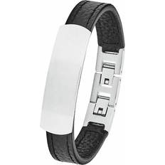 Amor Herren Schmuck Amor Herren ID-Armband, Leder, schwarz