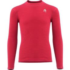 Aclima Svedundertøj Børnetøj Aclima WarmWool Crewneck - Jester Red/Beige Melange