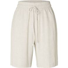 Selected Nainen Shortsit Selected SlfViva MW Shorts - Beige