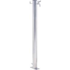 Rubinetti vidaXL Colonna d'Acqua da Giardino 100 cm Acciaio Inox Rotonda