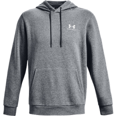 Under Armour Men's Essential Fleece Hoodie - Pitch Grey Medium Heather/White