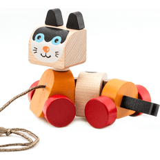 Gato Juguetes de Arrastre Cubika Wooden Pull Cat