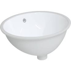 Lavabos de baño vidaXL Lavabo De Baño Ovalado Cerámica 49x40.5x21 cm