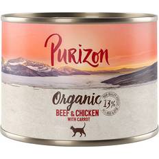 Kæledyr Purizon 20 + 4 gratis! 24 Organic Okse Kylling Gulerod