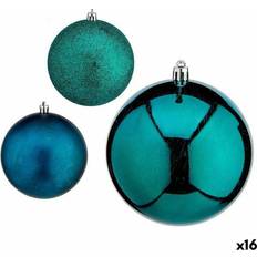 Adornos de Árbol de Navidad Set bolas Azul Plástico 10 x 11 x 10 cm Adorno de Árbol de Navidad