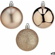 Adornos de Árbol de Navidad Set Bolas Champagne Plástico Ø 6 cm Adorno de Árbol de Navidad