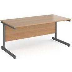 Dams International Rectangular Straight with Beech Writing Desk