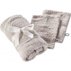 Kinder Valley hooded towel and 2 pack wash mitts grey