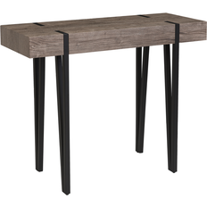 Rond Tables Console Beliani Plateau Effet Bois Table Console