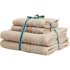 Gant 4 pack handduk Gant Handdukar Premium Organic 4-pack, 2 50X70 2 70X140 Badlakan Beige