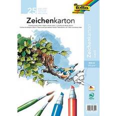 Papier folia Zeichenkarton, DIN A3, 200 g/qm, weiß