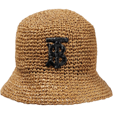 Bucket Hats Burberry TB Raffia-Effect Bucket Hat - Beige