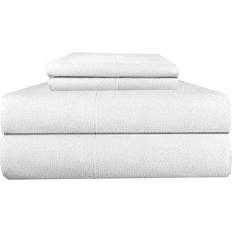 Micro Flannel Solid Bed Sheet White