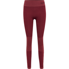 Yoga Pantalons & Shorts Hummel Clea Seamless Mid Waist Tights Women - Cabernet