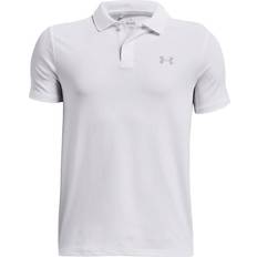 Elastane Polo Shirts Children's Clothing Under Armour Boy's Matchplay Polo Shirt - White/Pitch Gray/Mod Gray (1377346-100)
