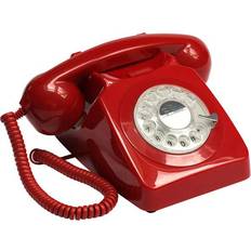 Retro telefon Gpo 746 Rotary 1970s-style Retro Landline Phone Curly Cord, Authentic Bell Ring