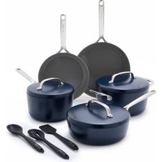 Cookware GreenPan GP5 Hard Anodized Cookware Set with lid