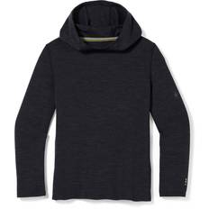 Black - Girls Base Layer Smartwool Classic Thermal Merino Base Layer Hoodie Kid's Charcoal Heather