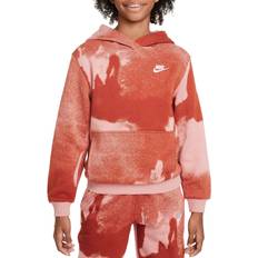 Nike Big Kid's Sportswear Club Fleece Pullover Hoodie - Red Stardust/Red Stardust/White