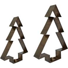 Ivyline Metal Pillar Holder 2 Christmas Decoration