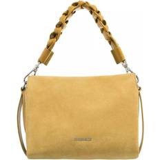 Coccinelle Satchels Boheme Suede Bimaterial yellow Satchels for ladies