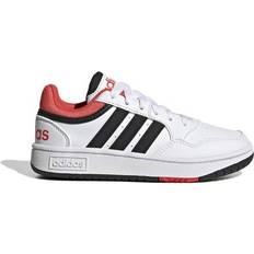 Scarpe per Bambini Adidas Kid's Hoops - Cloud White/Core Black/Bright Red