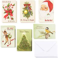 Blank greeting cards 48x christmas cards with envelopes,vintage holiday blank greeting card bulk 4x6“