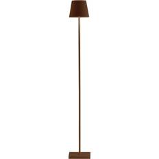 Zafferano Lampade da Terra Zafferano Kleine Dimmbare LED-Stehlampe Poldina L Piantana Accu IP54 Corten Lampada da Terra