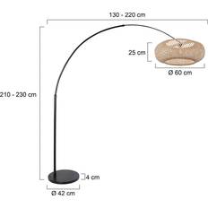 Steen Vloerlampen Steinhauer Sparkled Vloerlamp 7507ZW Zwart